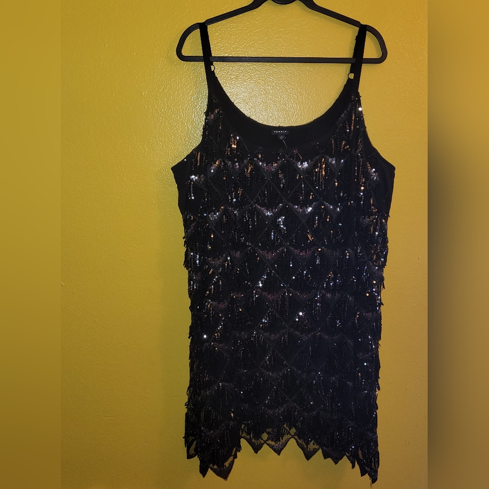 Torrid Black & Gold Sequin Dress - Size 4 - 26/26 - NWT - Picture 2 of 5